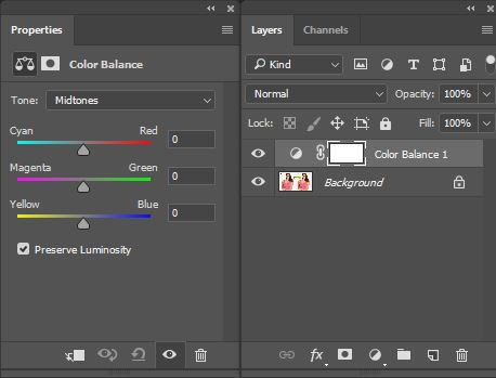 Color correction Photoshop tool